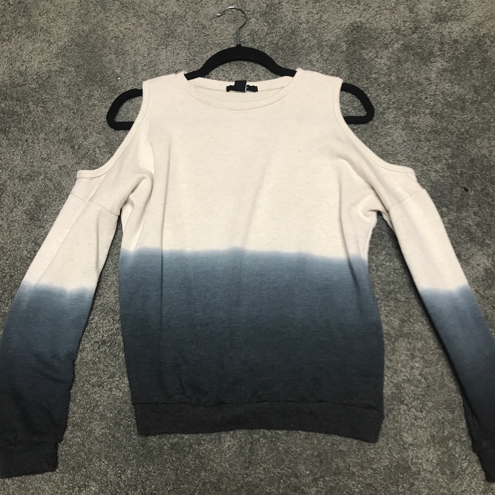 Blue/cream Ombré Top
